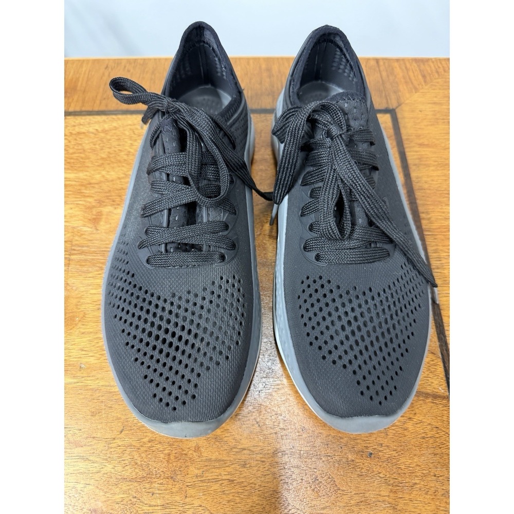 Crocs LiteRide 360 Pacer Athletic‎ Sneakers Women's Black Lace-Up Shoes Size 7